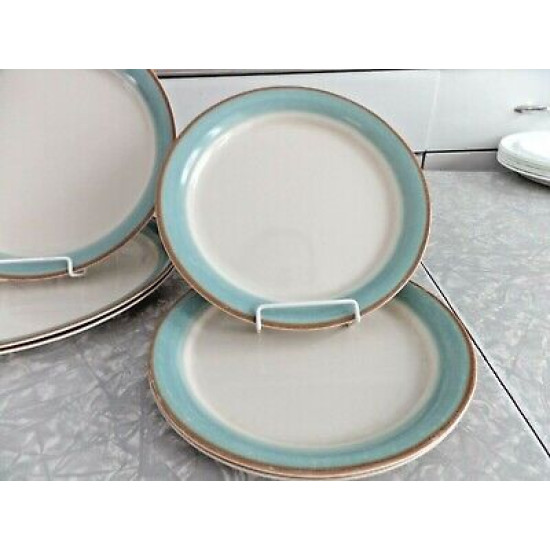 CORELLE 6 PC. DINNERWARE SET in the VERY RARE SANDSTONE "BAYSCAPE" PATTERN