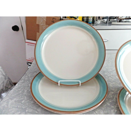 CORELLE 6 PC. DINNERWARE SET in the VERY RARE SANDSTONE "BAYSCAPE" PATTERN