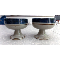 VINTAGE #RARE# OTAGIRI JAPAN HAND CRAFTED "MARINER" 2 PC. FOOTED DESSERT CUP SET