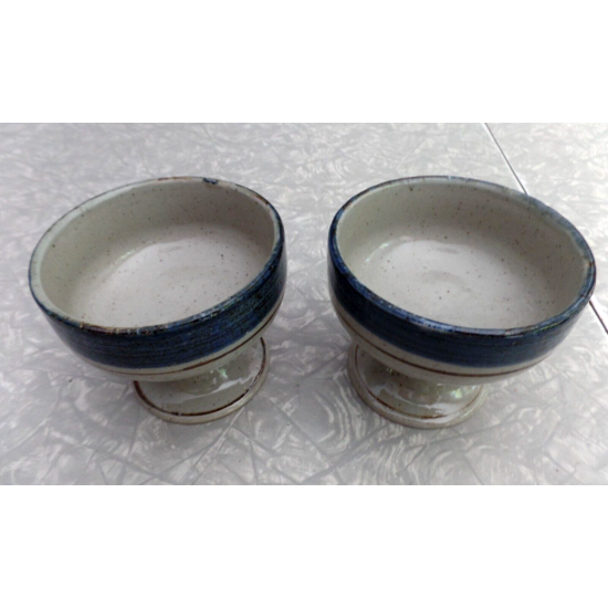 VINTAGE #RARE# OTAGIRI JAPAN HAND CRAFTED "MARINER" 2 PC. FOOTED DESSERT CUP SET