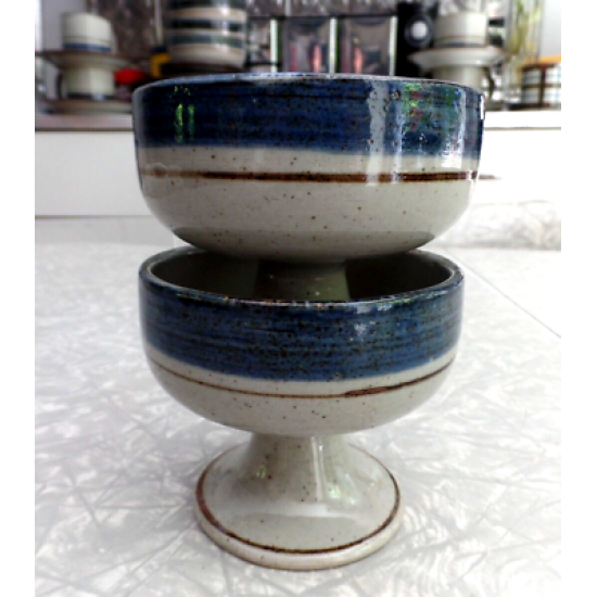 VINTAGE #RARE# OTAGIRI JAPAN HAND CRAFTED "MARINER" 2 PC. FOOTED DESSERT CUP SET
