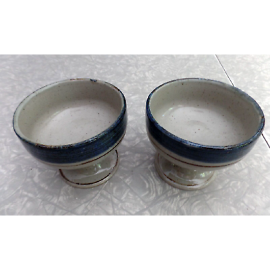 VINTAGE #RARE# OTAGIRI JAPAN HAND CRAFTED "MARINER" 2 PC. FOOTED DESSERT CUP SET