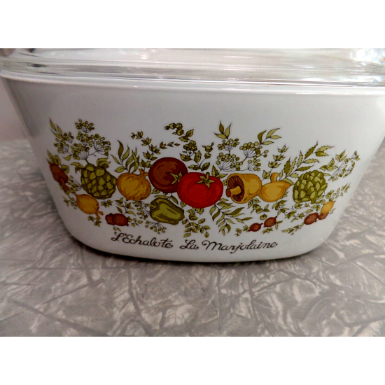 VINTAGE CORNING WARE 14 PC. "SPICE of LIFE" VEGETABLE PATTERN CASSEROLE DISH SET