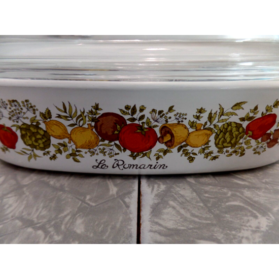 VINTAGE CORNING WARE 14 PC. "SPICE of LIFE" VEGETABLE PATTERN CASSEROLE DISH SET