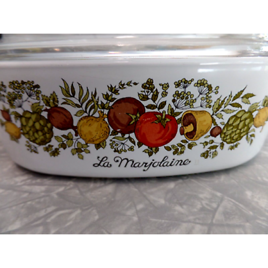 VINTAGE CORNING WARE 14 PC. "SPICE of LIFE" VEGETABLE PATTERN CASSEROLE DISH SET