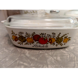 VINTAGE CORNING WARE 14 PC. "SPICE of LIFE" VEGETABLE PATTERN CASSEROLE DISH SET