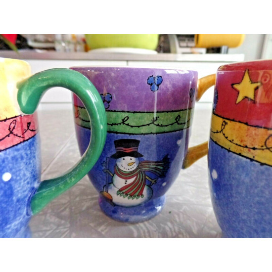 SANGO 4PC.SAKURA SUE ZIPKIN "SWEET SHOPPE CHRISTMAS" SERIES COFFEE/TEA MUG SET