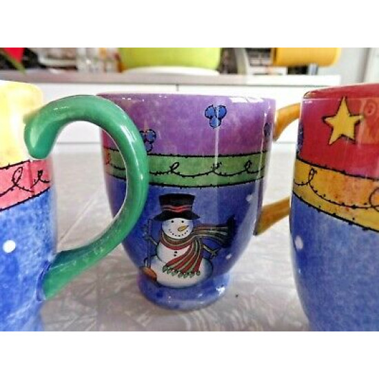 SANGO 4PC.SAKURA SUE ZIPKIN "SWEET SHOPPE CHRISTMAS" SERIES COFFEE/TEA MUG SET
