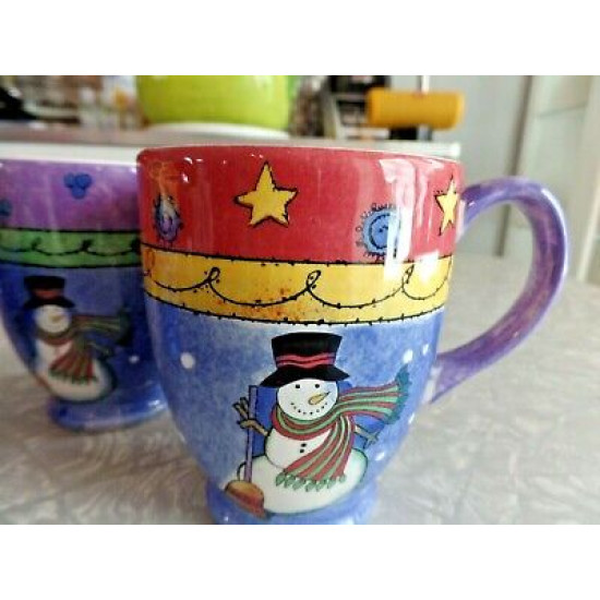 SANGO 4PC.SAKURA SUE ZIPKIN "SWEET SHOPPE CHRISTMAS" SERIES COFFEE/TEA MUG SET