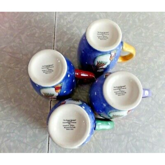 SANGO 4PC.SAKURA SUE ZIPKIN "SWEET SHOPPE CHRISTMAS" SERIES COFFEE/TEA MUG SET