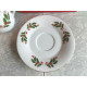 BEAUTIFUL KASHIMA "CHRISTMAS HOLLY" 8 PC. PORCELAIN CUP & SAUCER SET GOLD ACCENT