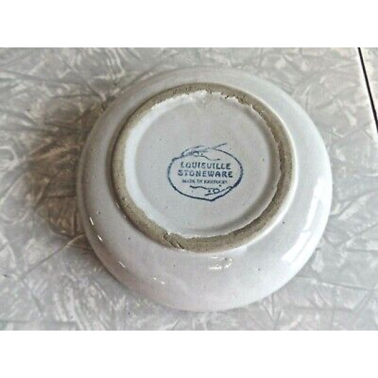 LOUISVILLE STONEWARE KENTUCKY RARE ROUND ASH TRAY in the "FLYING DUCK" PATTERN