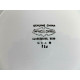 NOS 10PC. RETRO McNICOL CHINA U.S.A. 6 1/2" DINER BLACK EDGE SANDWICH PLATE SET