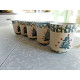 TIEN SHAN "WINTER WONDERLAND" CHRISTMAS TREE PATTERN 5 PC. GREEN SPONGE MUG SET