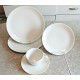 THOMAS FINE CHINA GERMANY 5 PC. DINNERWARE SET in the ROSENTHAL "LOFT WHITE"
