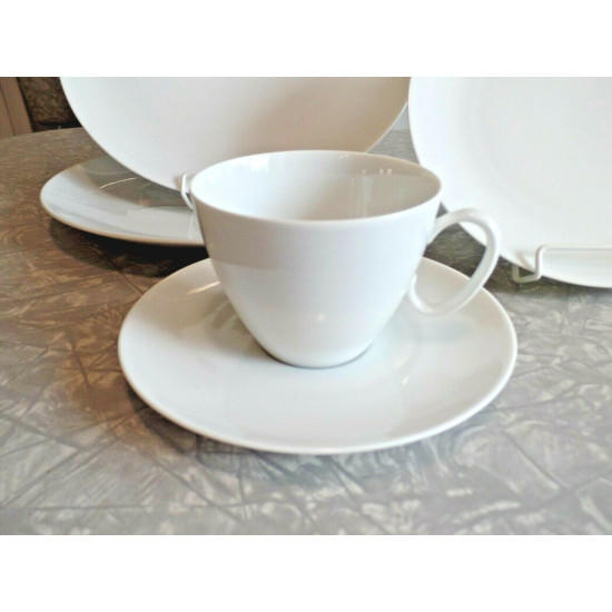 THOMAS FINE CHINA GERMANY 5 PC. DINNERWARE SET in the ROSENTHAL "LOFT WHITE"