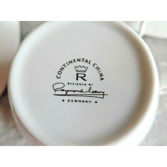 THOMAS FINE CHINA GERMANY 5 PC. DINNERWARE SET in the ROSENTHAL "LOFT WHITE"