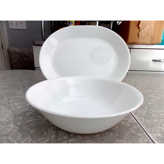 CORELLE by CORNING 29 PC. DINNERWARE SET in the CONTEMPORARY  "WINTER FROST"