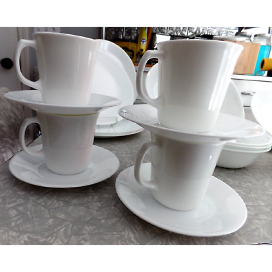 CORELLE by CORNING 29 PC. DINNERWARE SET in the CONTEMPORARY  "WINTER FROST"