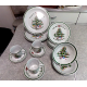 TMAS TREE STONEWARE 18 PC. DINNERWARE SET