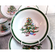 TMAS TREE STONEWARE 18 PC. DINNERWARE SET