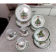 TMAS TREE STONEWARE 18 PC. DINNERWARE SET