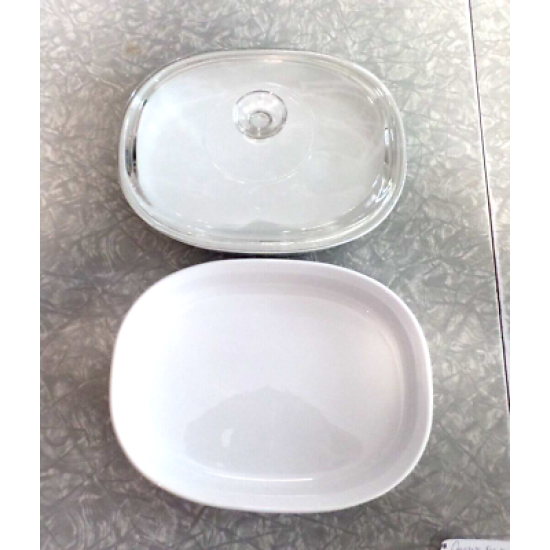 3 Pc. Corning Ware French White 1.8L Casserole Dishes F-6-B with Lid USA Made