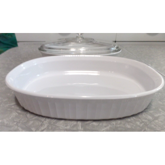 3 Pc. Corning Ware French White 1.8L Casserole Dishes F-6-B with Lid USA Made
