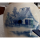 PAUL STORIE POTTERY MARSHALL,TX. BARN DESIGN 2 GAL. COOLER CROCK DISPENSER W/LID