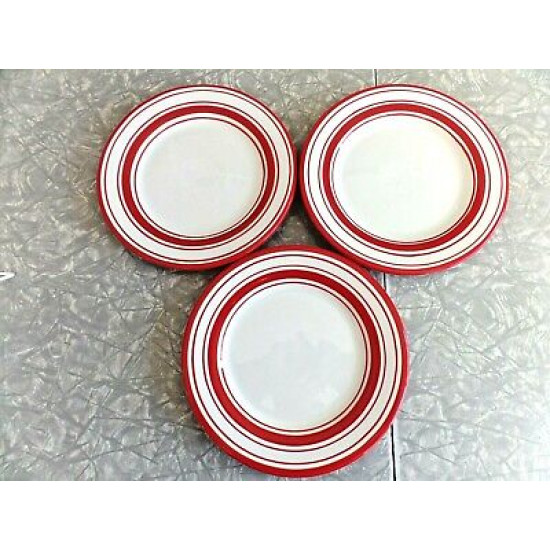 SONOMA LIFESTYLES 3 PC. SALAD/LUNCH PLATE SET in the "CHERRIES JUBILEE" PATTERN