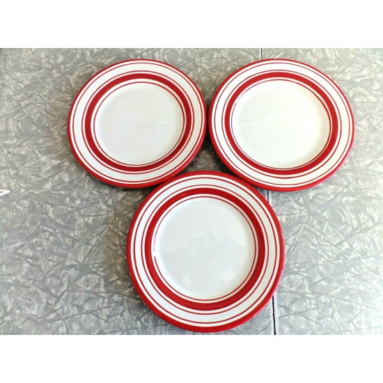SONOMA LIFESTYLES 3 PC. SALAD/LUNCH PLATE SET in the "CHERRIES JUBILEE" PATTERN