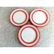 SONOMA LIFESTYLES 3 PC. SALAD/LUNCH PLATE SET in the "CHERRIES JUBILEE" PATTERN