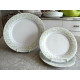 CROWN MING FINE CHINA 3PC. DINNERWARE PLATE SET in the "SPRING GARDEN" PATTERN