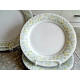 CROWN MING FINE CHINA 3PC. DINNERWARE PLATE SET in the "SPRING GARDEN" PATTERN