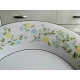 CROWN MING FINE CHINA 3PC. DINNERWARE PLATE SET in the "SPRING GARDEN" PATTERN