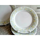 CROWN MING FINE CHINA 3PC. DINNERWARE PLATE SET in the "SPRING GARDEN" PATTERN