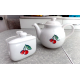 CORELLE COORDINATES 3 PC. 48 OZ TEA POT & NAPKIN HOLDER in "FRUIT BASKET" CHERRY