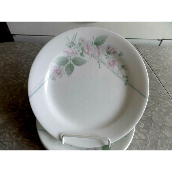 CORELLE 6 PC. BREAD & BUTTER PLATE SET in the BEAUTIFUL "VERANDA" ROSE PATTERN