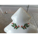 BEAUTIFUL KASHIMA "CHRISTMAS HOLLY" PORCELAIN TREE SHAPED CANDY DISH GOLD ACCENT