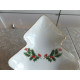 BEAUTIFUL KASHIMA "CHRISTMAS HOLLY" PORCELAIN TREE SHAPED CANDY DISH GOLD ACCENT