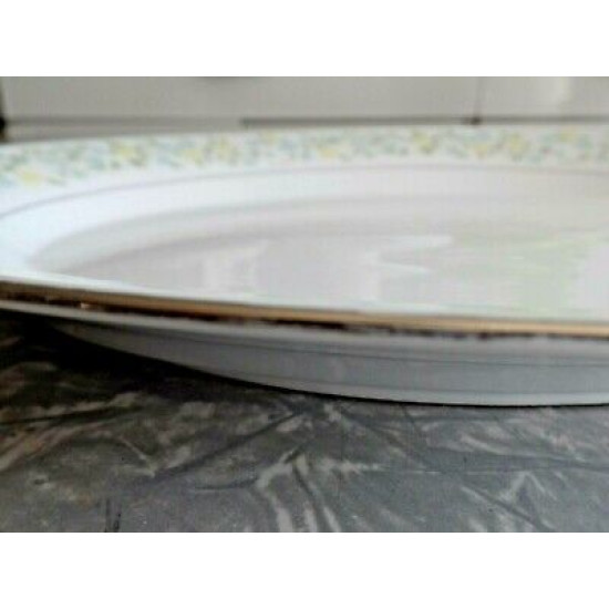 CROWN MING FINE CHINA LARGE OVAL SERVING PLATTER in the "SPRING GARDEN" PATTERN
