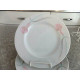 2 PC. MIKASA FINE CHINA 8" SALAD/LUNCH PLATE SET in the "SERENADE" PINK PATTERN