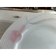 2 PC. MIKASA FINE CHINA 8" SALAD/LUNCH PLATE SET in the "SERENADE" PINK PATTERN