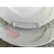 2 PC. MIKASA FINE CHINA 8" SALAD/LUNCH PLATE SET in the "SERENADE" PINK PATTERN