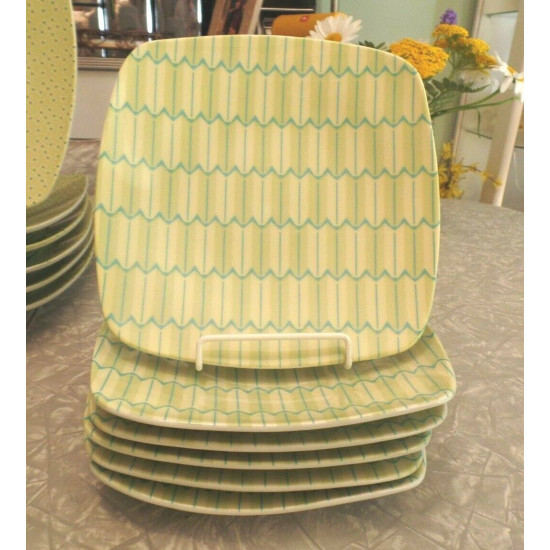 NEVR USED"TRISH RICHMAN"SPRING LIME STARDUST BLUE TURQUOISE 24PC. DINNERWARE SET