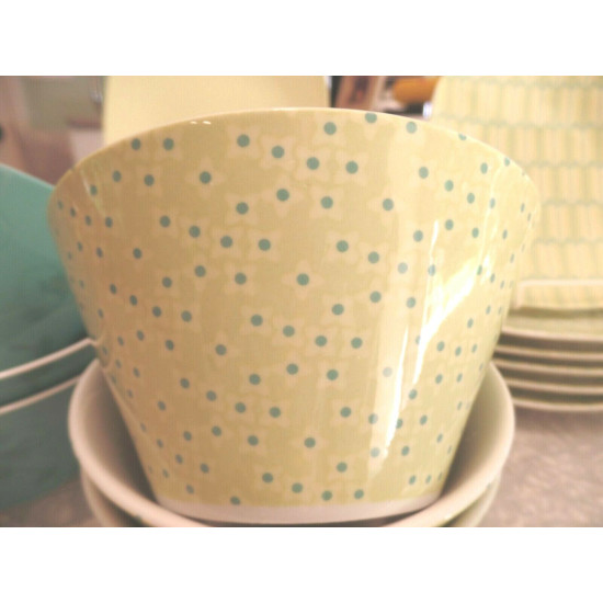 NEVR USED"TRISH RICHMAN"SPRING LIME STARDUST BLUE TURQUOISE 24PC. DINNERWARE SET