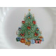 CORELLE 4 PC. BREAD/DESSERT PLATE SET in the "HOLIDAY MAGIC" SWIRL PATTERN