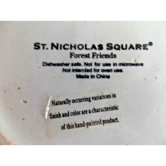 ST. NICHOLAS SQUARE SNOWMAN DESIGN "FOREST FRIENDS" LARGE COOKIE/STORAGE JAR