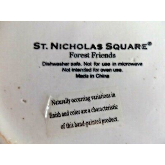 ST. NICHOLAS SQUARE SNOWMAN DESIGN "FOREST FRIENDS" LARGE COOKIE/STORAGE JAR