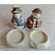 ST. NICHOLAS SQUARE SNOWMAN DESIGN "FOREST FRIENDS" SALT & PEPPER SHAKER SET